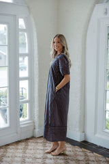 Entro Harbor Stripe Maxi in Blue and Brown