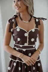 Entro Tiered Polka Dot Maxi Dress