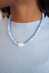 Susie- Quartz Beaded Necklace with freshwater Pearl - WS