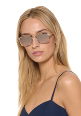Krewe COLTON Pink Poppy 18K Mirrored Sunglasses