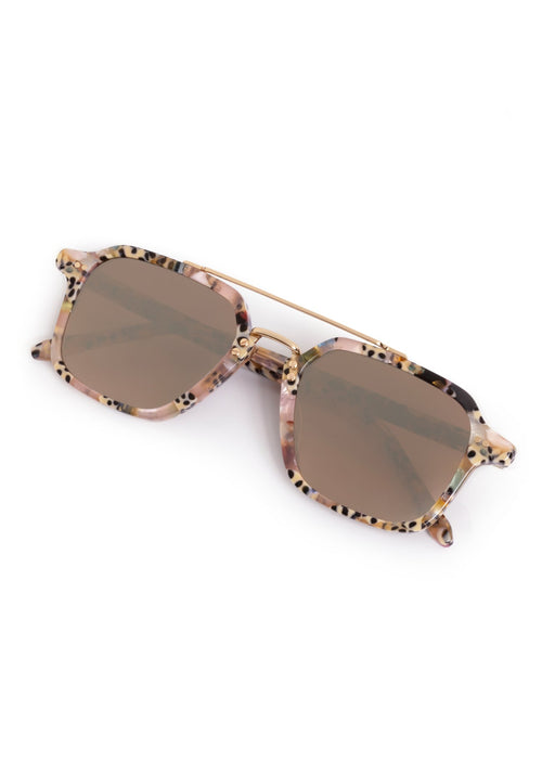 Krewe COLTON Pink Poppy 18K Mirrored Sunglasses