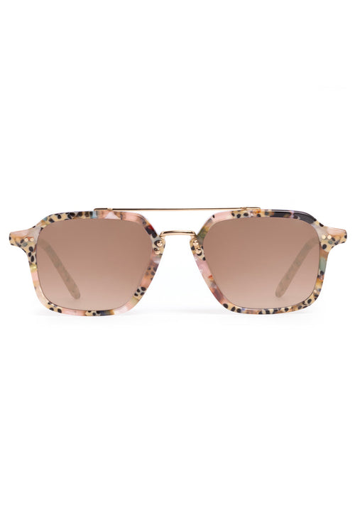 Krewe COLTON Pink Poppy 18K Mirrored Sunglasses