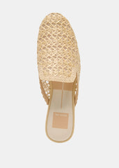 Woven sandal on a light gray background