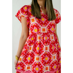 8.28 Boutique:Briton Court,Briton Court Field Maxi Dress in Candy Pink Starburst,