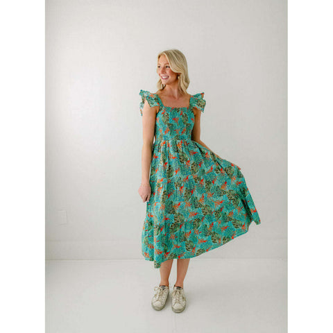 Karlie Clothes Seersucker Floral Maxi Dress