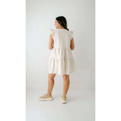 8.28 Boutique:8.28 Boutique,Eva Textured Dress in Cream,Dress