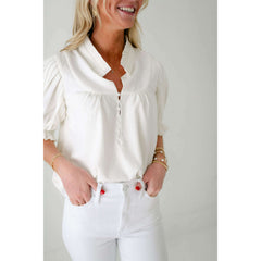 8.28 Boutique:8.28 Boutique,The Olivia Pleated Sleeve Top,Shirts & Tops
