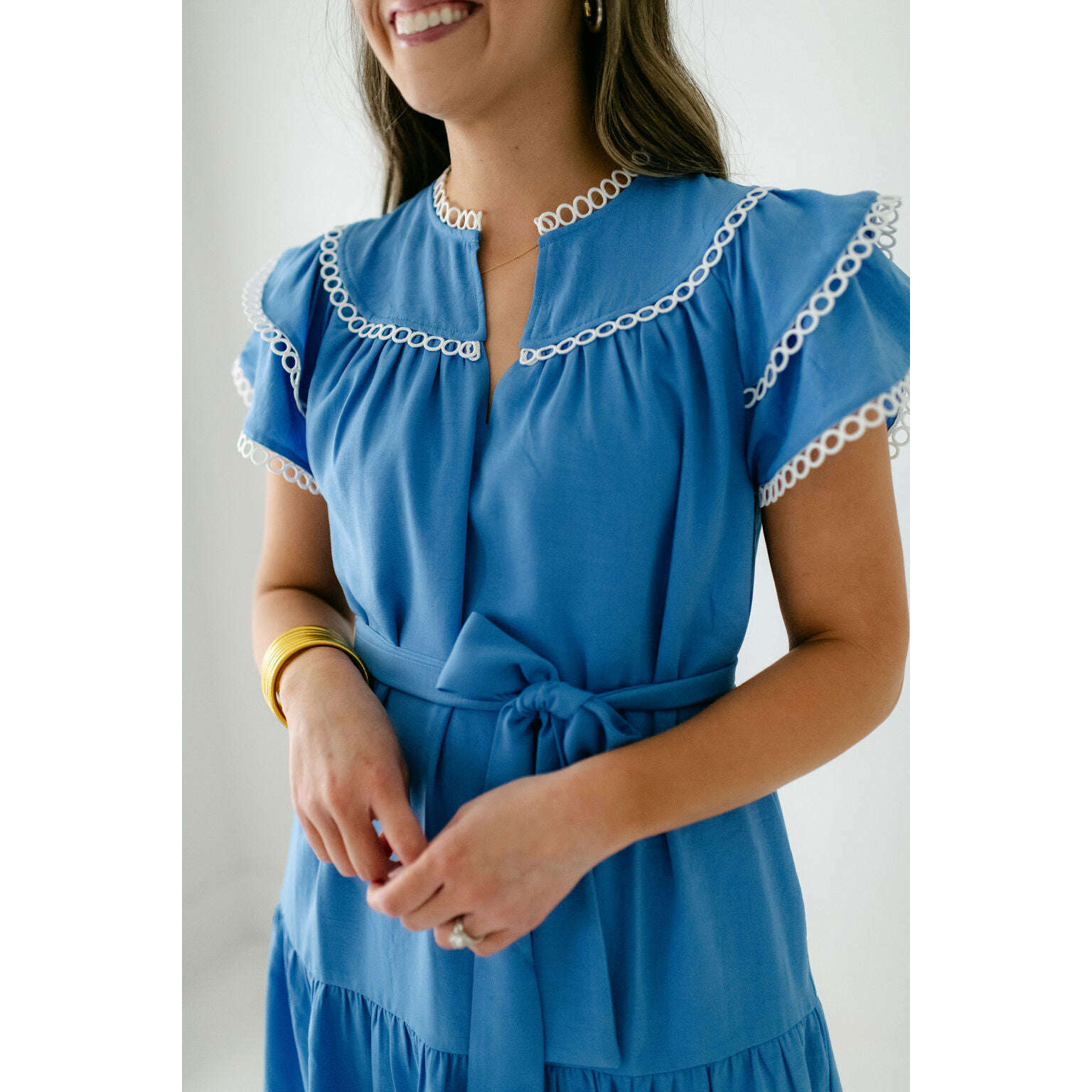 8.28 Boutique:Joy*Joy,Joy*Joy Scalloped Edge Blue Dress,Dress