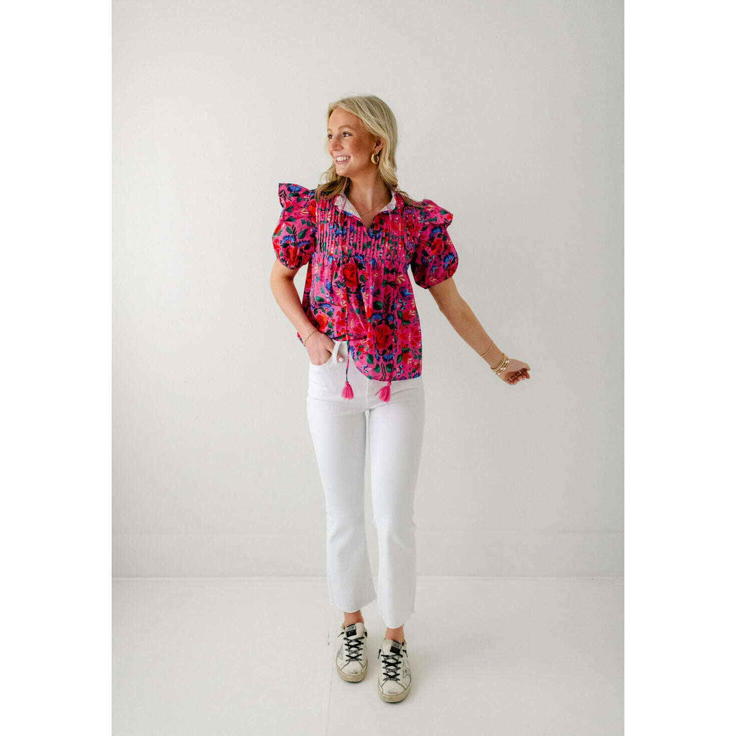 8.28 Boutique:Sincerely Ours,Sincerely Ours Sunrise Solstic Poplin Top,Tops