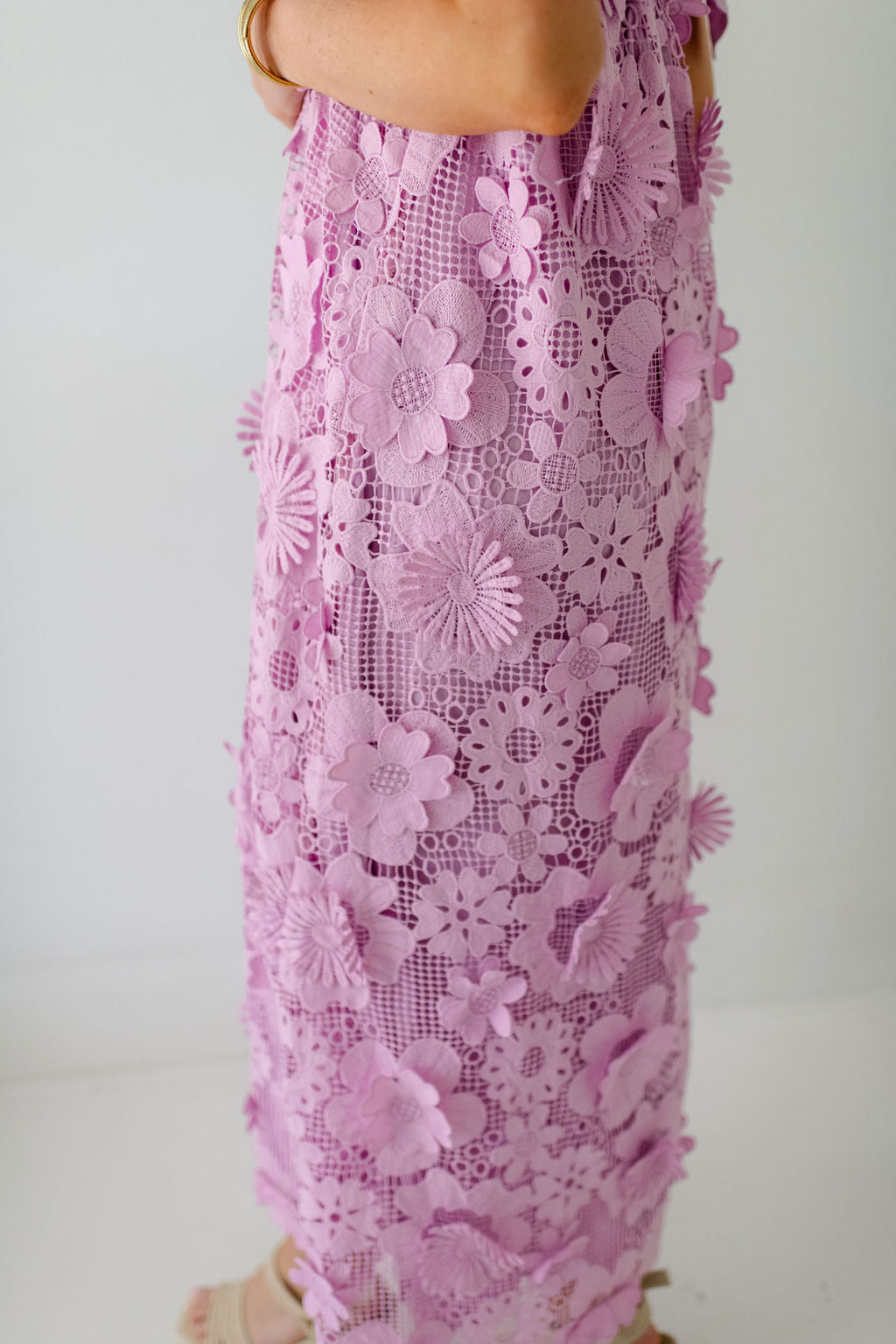 J.Marie Collections Bria Lavender Lace Midi Dress