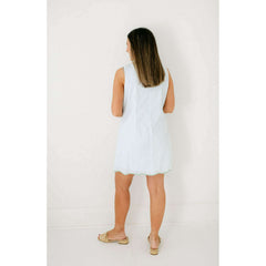 8.28 Boutique:Sail to Sable,Sail to Sable Cool Blue Sleeveless Mod Mini Dress,Dress