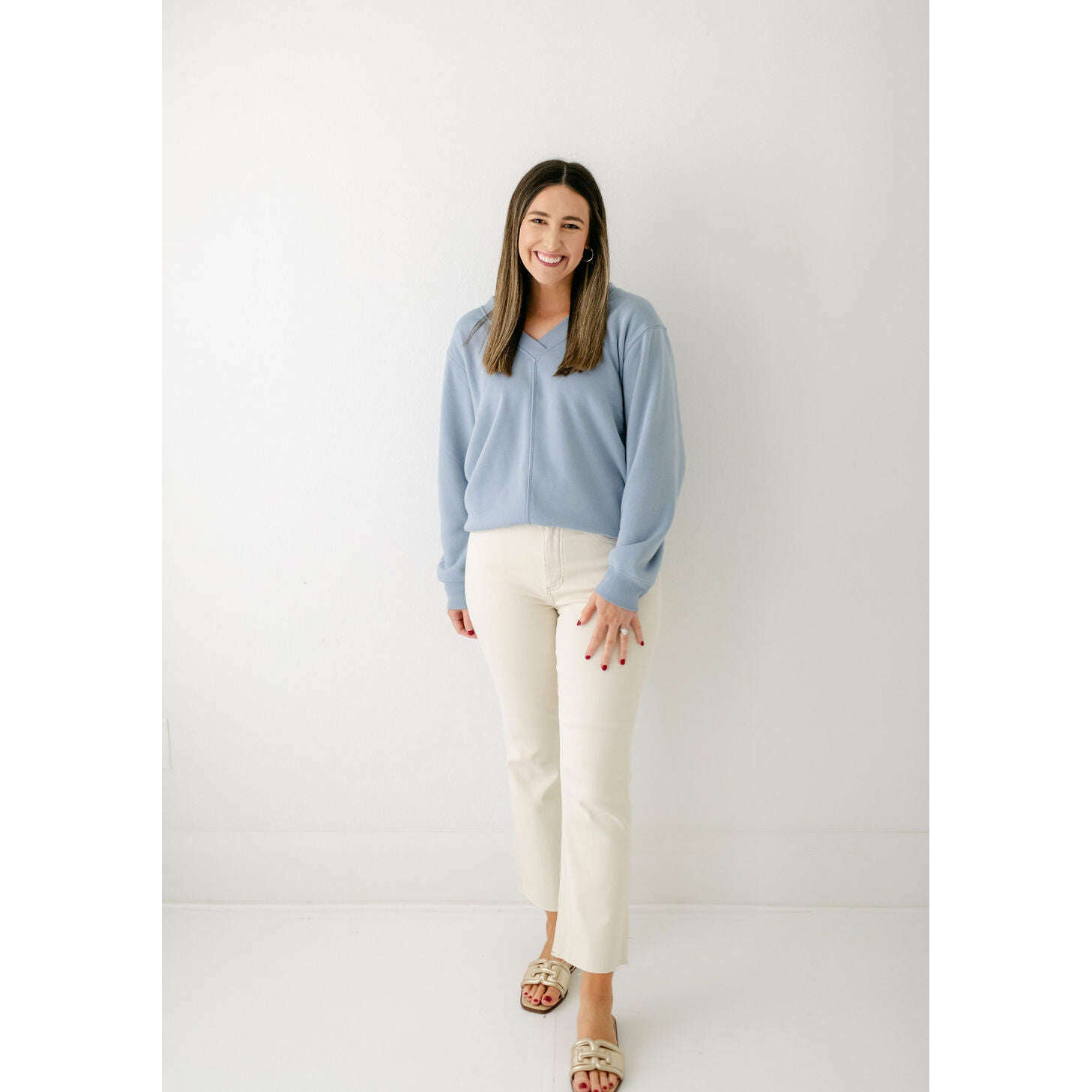 8.28 Boutique:Z Supply,Z-Supply Off the Clock Sweatshirt in Stormy Blue,