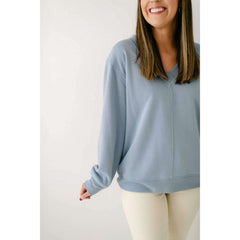 8.28 Boutique:Z Supply,Z-Supply Off the Clock Sweatshirt in Stormy Blue,