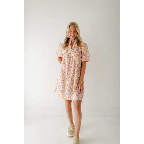 The Meredith Floral Belted Mini Dress