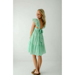 8.28 Boutique:Meet Me in Santorini,Meet Me in Santorini Clover Dress in Green Plaid,Dress