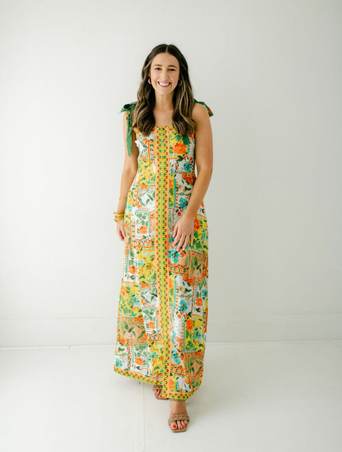 Anna Cate Collection Lillian Maxi Green Butterfly Dress
