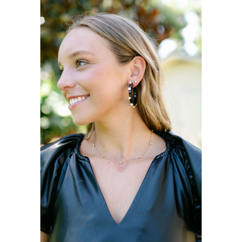 8.28 Boutique:Caroline Hill,Smith and Co Small City Girl Black Crystal Earrings,Earrings