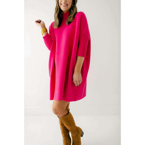 8.28 Boutique:Kerisma Knits,Kerisma Aja Sweater Dress in Super Pink,Dress