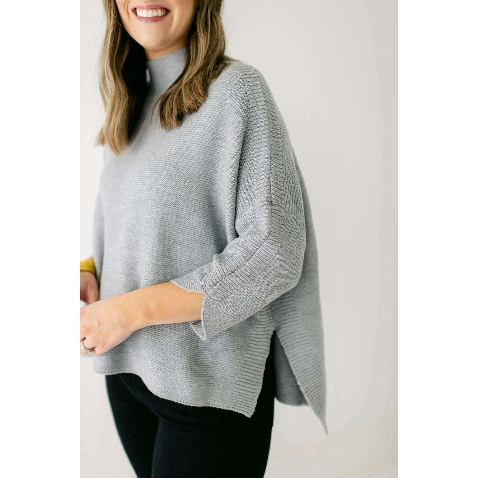 8.28 Boutique:Kerisma Knits,Kerisma Knits Boho Sweater in Heather Grey,Sweaters