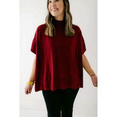 8.28 Boutique:Kerisma Knits,Kerisma Knits Caroline Ruby Red Top,Tops