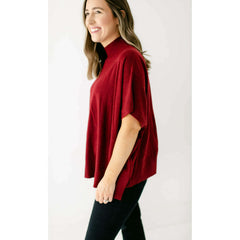 8.28 Boutique:Kerisma Knits,Kerisma Knits Caroline Ruby Red Top,Tops