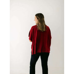 8.28 Boutique:Kerisma Knits,Kerisma Knits Caroline Ruby Red Top,Tops