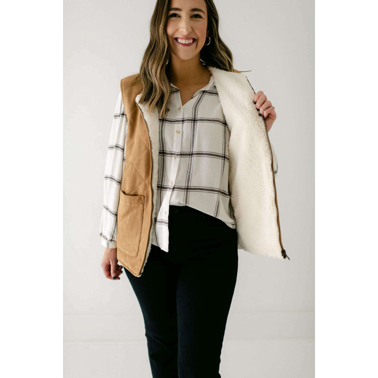 8.28 Boutique:Z Supply,Z Supply Cosmos Reversible Quilted Sherpa Vest,Vest