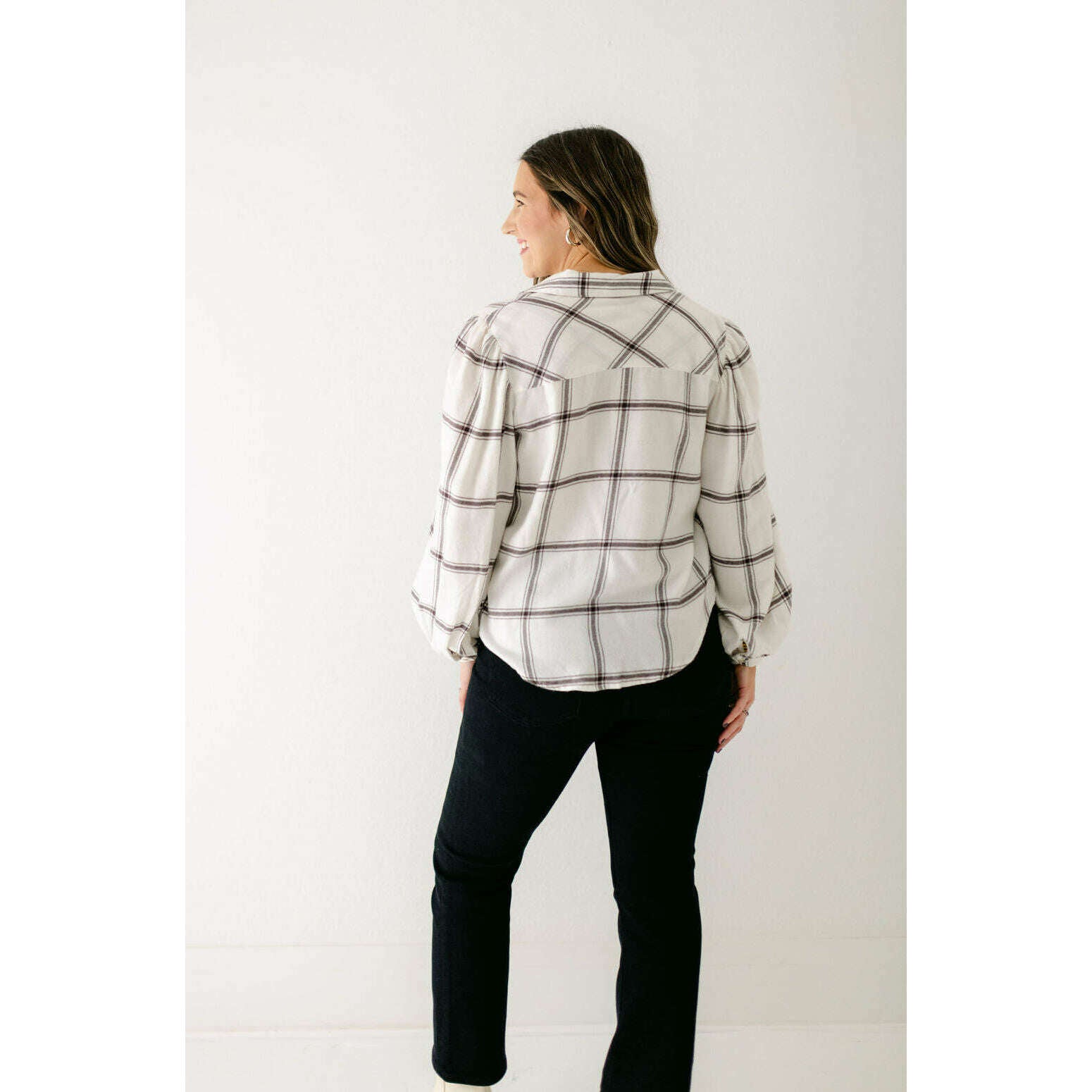 8.28 Boutique:Z-Supply,Z-Supply Overland Plaid Blouse Sandstone,Top