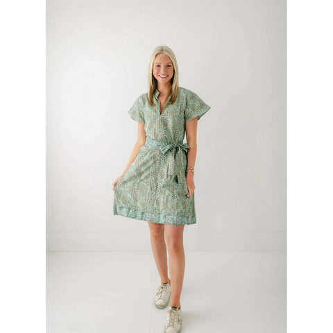 Tyler Boe Sammy Cotton Mosaic Skimmer Dress