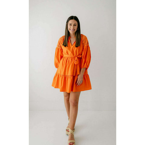 Marigold Hurley Dress in Tangerine Tango