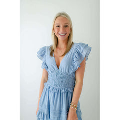 8.28 Boutique:8.28 Boutique,The Cali Dress in Stormy Blue,Dress
