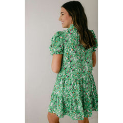 8.28 Boutique:8.28 Boutique,The Bridget Dress in Green Garden,Dress