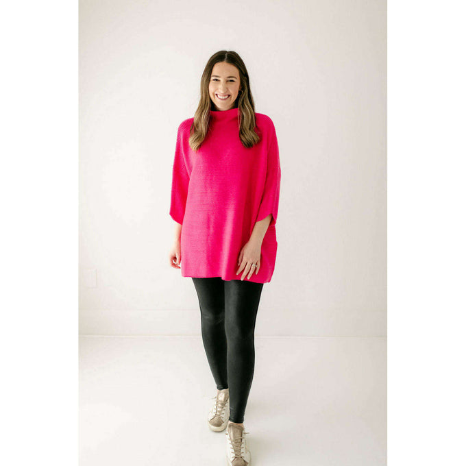 8.28 Boutique:Kerisma Knits,Kerisma Knits Boho Tunic in Pink Crush,Sweaters