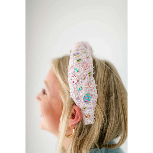8.28 Boutique:Brianna Cannon,Brianna Cannon Easter Egg Tweed Headband,headband