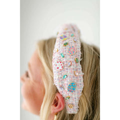 8.28 Boutique:Brianna Cannon,Brianna Cannon Easter Egg Tweed Headband,headband