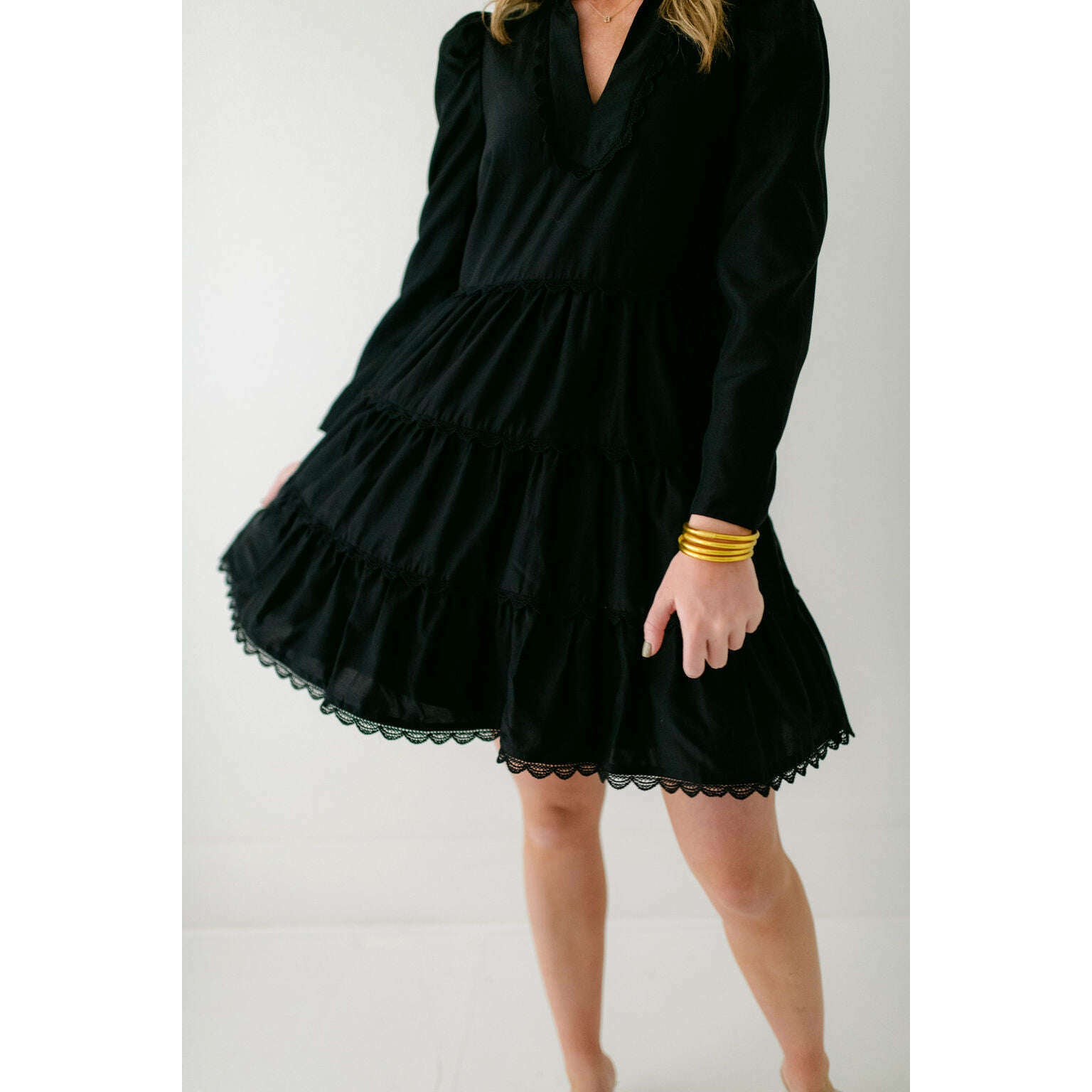 8.28 Boutique:Sail to Sable,Sail to Sable Fit and Flare Tunic Dress in Black,