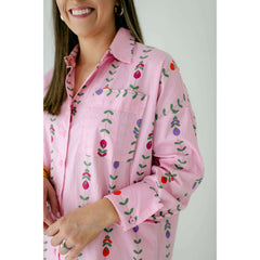 8.28 Boutique:Karlie Clothes,Karlie Floral Vine Poplin Shirt Maxi Dress,