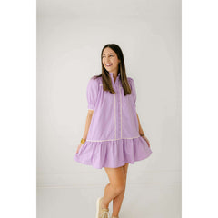 8.28 Boutique:8.28 Boutique,The Lisa Lavender Mini Dress,Dress