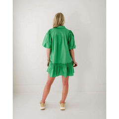 8.28 Boutique:Sincerely Ours,Sincerely Ours Green Pleated Midi Dress,Dress