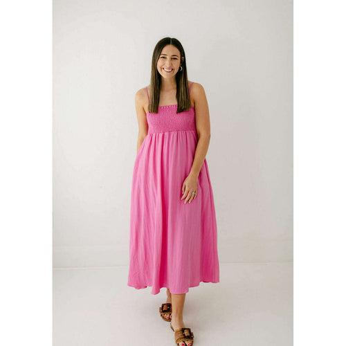 8.28 Boutique:Z-Supply,Z-Supply Beachside Midi Dress in Heartbreaker Pink,Dress