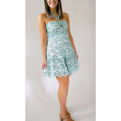 8.28 Boutique:ALLISON New York,Allison Sky Halter Eyelet Dress,Dress