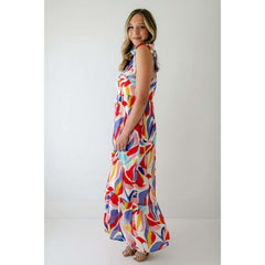 8.28 Boutique:Jade Melody Tam,Jade Melody Tam Abstract Swirl Tie Shoulder Dress,Dress