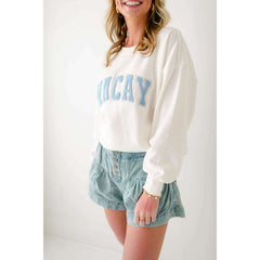 8.28 Boutique:Z-Supply,Z-Supply Oversized Vacay Sweatshirt in Cloud Dancer,Loungewear