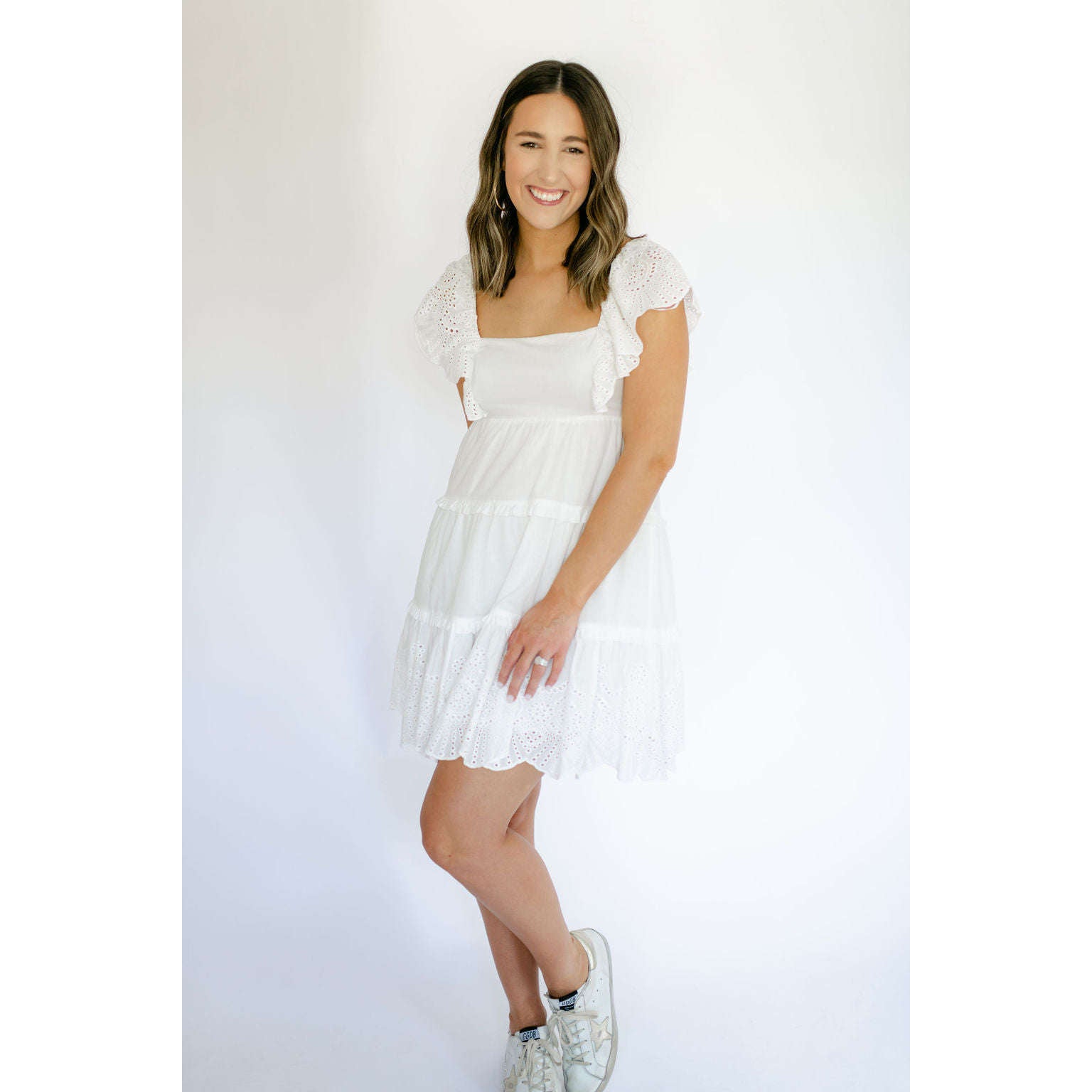 MINKPINK Women's Starling Ruffled Mini Dress in White