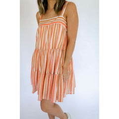 8.28 Boutique:Mink Pink,Mink Pink Stripe Rayna Tiered Dress,Dress