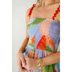 8.28 Boutique:Meet Me in Santorini,Meet Me in Santorini Ella Dress in Abstract Coral,Dress