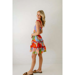 8.28 Boutique:Meet Me in Santorini,Meet Me in Santorini Ella Dress in Abstract Coral,Dress