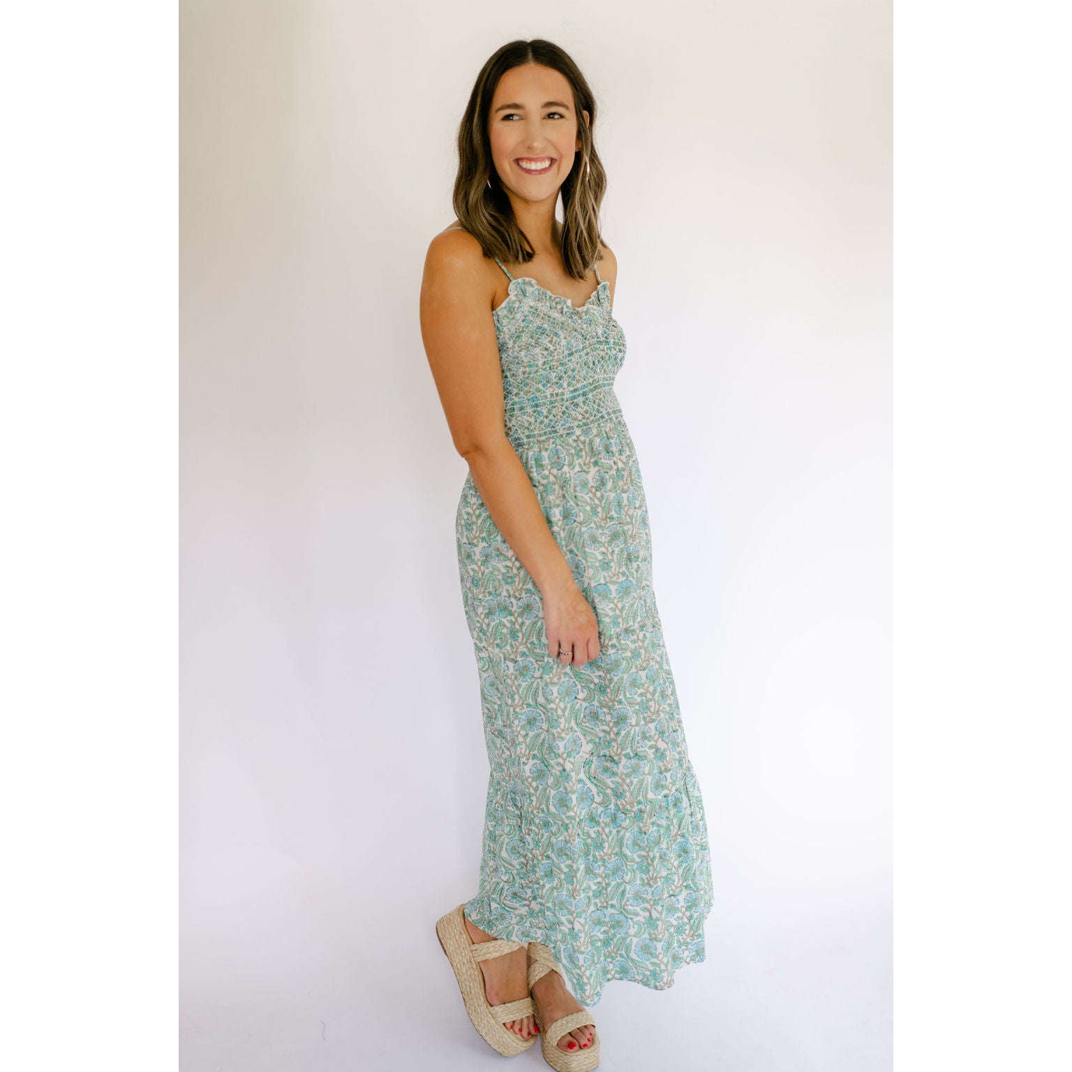 8.28 Boutique:Anna Cate Collection,Anna Cate Collection Willow Teal Midi Dress,Dress