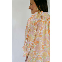 8.28 Boutique:Karlie Clothes,Karlie Seersucker Pastel Floral Ruffle Sleeve Dress,Dress