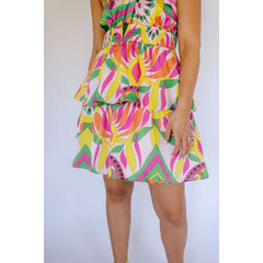 8.28 Boutique:Jade Melody Tam,Jade Melody Tam Retro Sun Front Cross Tiered Dress,Dress
